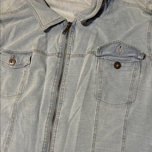 D&co Stylish Light Gray Jean Jacket - Picture 3 of 11